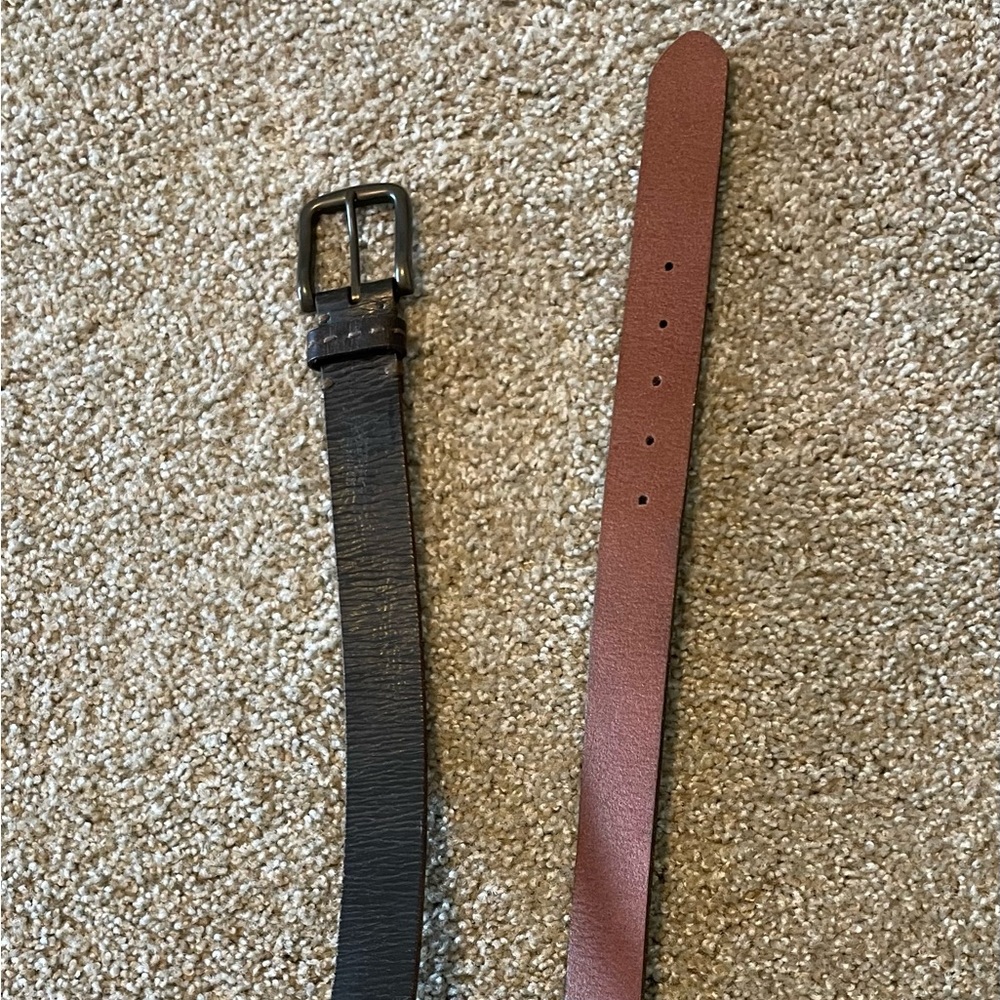 Brown leather belt